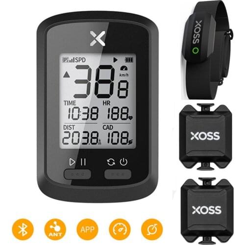 XOSS G+ GPS Bike Speedometer Wireless Waterproof Bicycle Cycling Computer Bluetooth with Cadence Speed Sensor Heart Rate Monitor