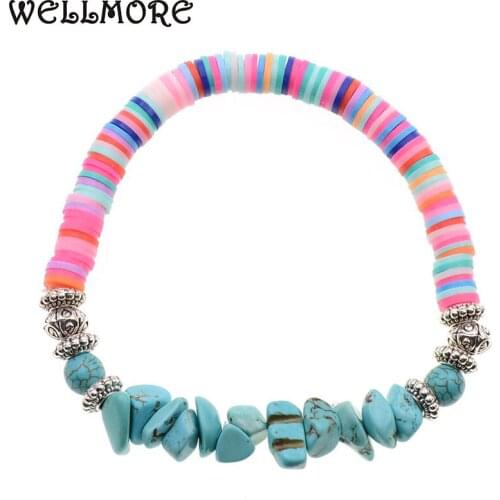 WELLMORE 6MM beaded bracelets Natural stone beads bracelets for women faishion jewelry drop shipping wholesale