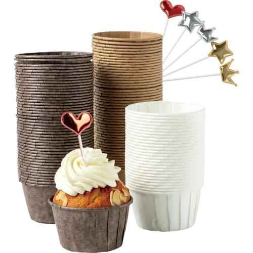 Cake Paper Cup Greaseproof Paper Holder Double-sided Aluminum Foil Crimped Paper Cup Baking Paper Cup Mummified Paper Cake Mold