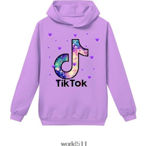 Tik Tok Children Clothes Cartoon Tik Tok Princess Print Hoodies Girl Sweatshirt Kid Long Sleeve T-Shirt Hooded