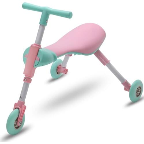 Children Folding Big Praying Mantis Rotating Skateboard Tricycle Skateboard Toddler Yo-yo 1-3 Years Old Kids Bike