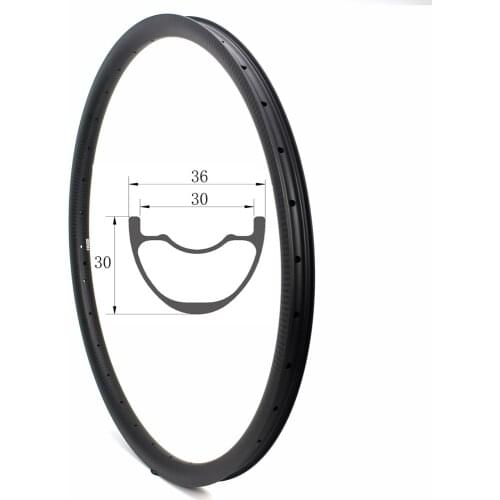 HULKWHEELS 27.5er MTB Carbon Fiber Rim 36mm*30mm HooklessTubeless Ready Rims For Cross Country Mountain Bike Wheel 1 pair