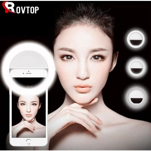 Universal Selfie Lamp Mobile Phone Lens Portable Flash Ring 36 LEDS Luminous Ring Clip Light For iPhone 8 7 6 Plus Samsung