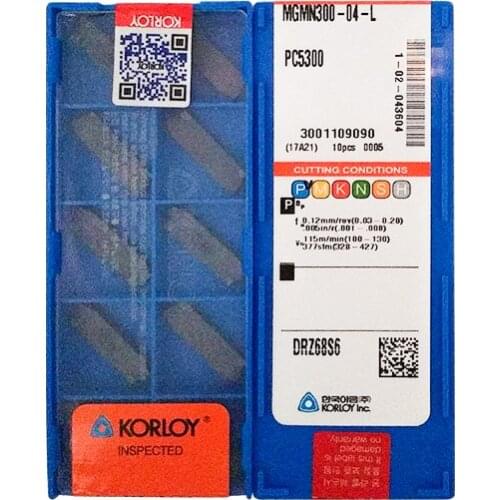 MGMN300-04-L PC5300 100% KORLOY Original carbide insert with the best quality 10pcs/lot free shipping