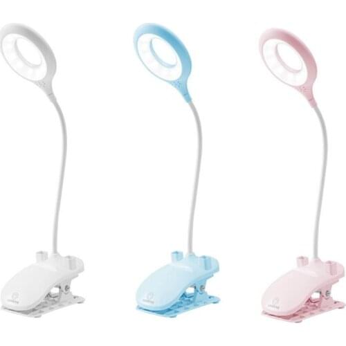 White/blue/pink Multi-purpose Lamp, Pen Holder+bracket Table Lamp Clip Wireless Table Lamp Study 3Modes Touch LED Desk Lamp 2021