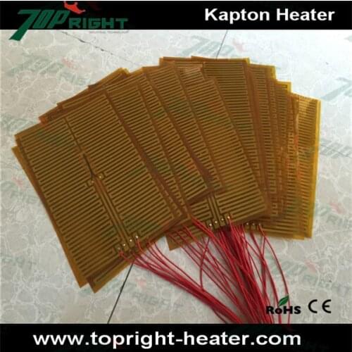 Kapton heater 180x120mm,48v 35w, resistance 65ohms With 100k thermistor(in the center of the pad), Lead wire length 1.5meter