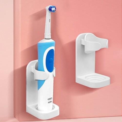 Wall-Mounted Creative Traceless Stand Rack Toothbrush Organizer Electric Toothbrus Holder Space Saving Bathroom Accessories