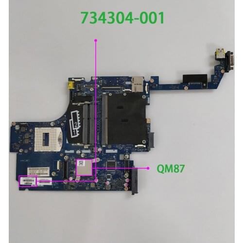 Genuine 734304-001 734304-501 734304-601 QM87 Laptop Motherboard for HP ZBook 15 Series Notebook PC