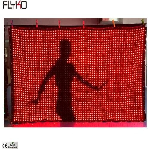 Flyko resistance and durable marley P50mm 2x3m led video curtain used in home or out door party