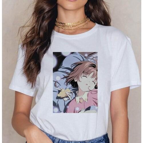 Variety Sakura summer new fashion T-shirt ladies Harajuku short sleeve fun Ulzzang jersey cute cat T-shirt cartoon top tee women