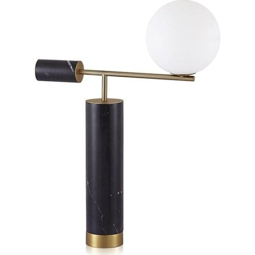 Modern minimalist hardware creative glass ball table lamp designer model room living room bedroom bedside table lamp