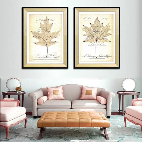 Modern home decor Maple Leaf canvas wall art picture for bedroom poster canvas painting vintage decorative pictures art deco