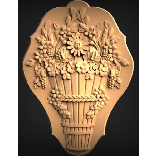 STL model Little Daisy vase flower 3d Model Relief for CNC Router 3D Printer Artcam Aspire Bas Relief _Home Decor " CNC file"