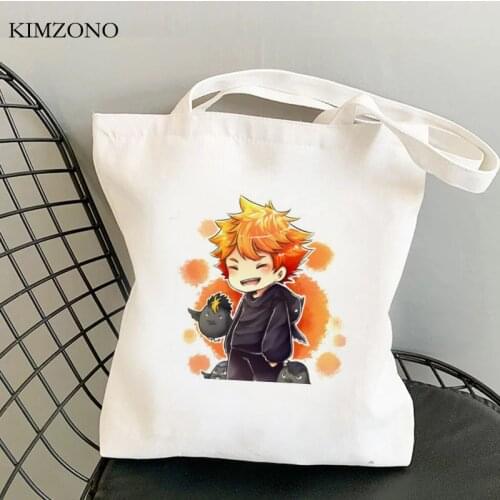Haikyuu shopping bag canvas eco tote bolsas de tela recycle bag cotton bag shoping cloth sac cabas reciclaje sac tissu