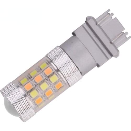 42smd 2835 Super Bright Driving Light Steering Light 2PCS Free Shipping in 3157 42smd Two Color Yellow White Turn Signal