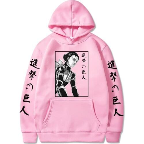 Japanese Anime Attack On Titan Hoodie Sweatshirt Autumn Women Men Eren Jaeger Print Oversize Hight Quality Unisex Hoody 300