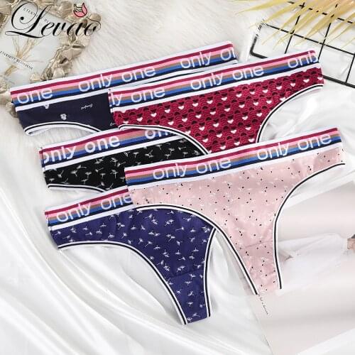 LEVAO Summer Women Briefs Panties Thong Pure Cotton Womens Hipster Underwear Sexy Hipster Solid Color Underwear Plus Size