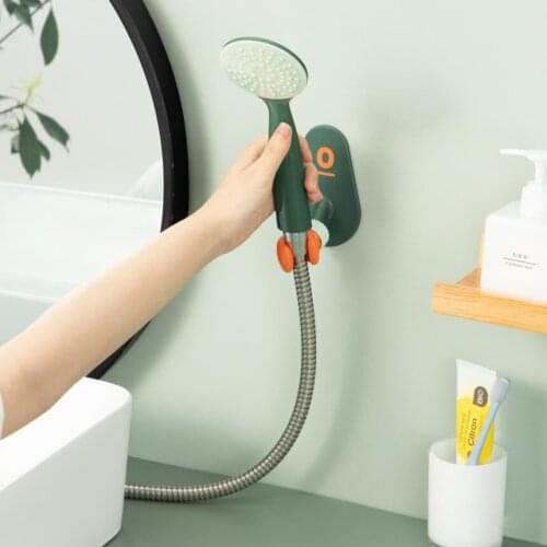 Punch-free universal shower bracket bathroom shower suction cup adjustment nozzle shower head fixed seat shower accessories