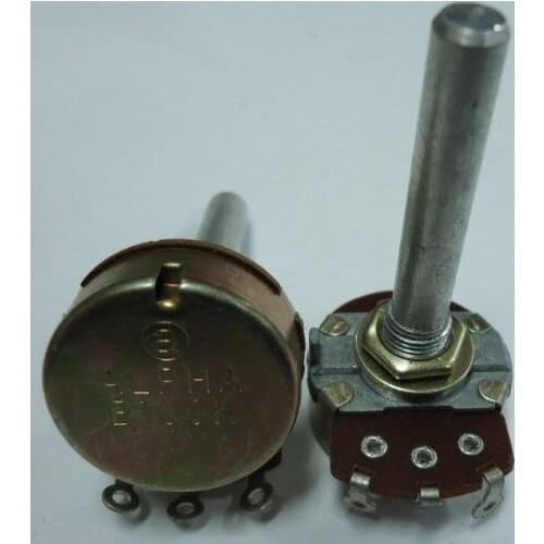 [VK] Taiwan ALPHA produce electric guitar console potentiometer single RV24AF-10 B100K 40R switch