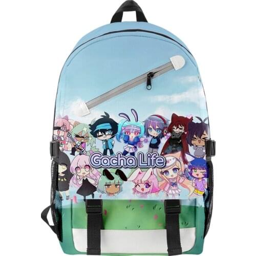 Japan Anime Gacha Life Oxford Large Capacity Backpack Boys Girls Kawaii Cute Schoolbag Women Men Outdoor Casual Travel Backpack