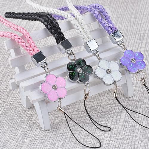Mobile Phone Lanyard Flower Mobile Phone Hanging Neck Rope Ornaments Mobile Phone Chain Hanging Badge Key mobile phone lanyard