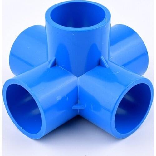 2-10Pcs 5 Ways Cross Irrigation Tube Fruits Hydroponic Frame Connectors PVC Pipe Three-dimensional Joint Aquarium Fittings DIY