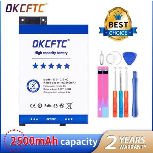2500mAh 170-1032-00 Battery for Amazon Kindle 3 III Keyboard eReader D00901 Graphite 170-1032-01 GP-S10-346392-0100 S11GTSF01A