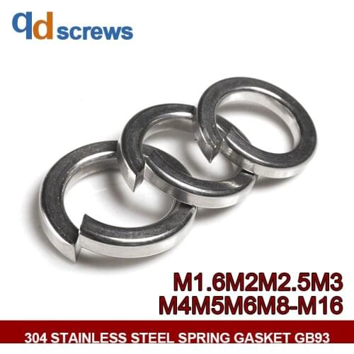 304 316 M1.6M2M2.5M3M4M5M6M8M10M12M14M16 stainless steel spring gasket GB93
