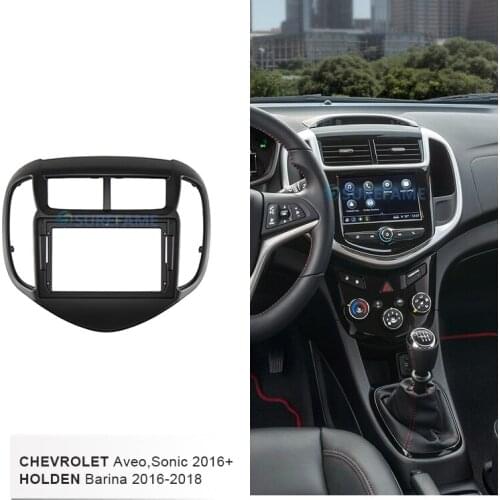 9 inch Car Fascia Radio Panel for CHEVROLET AVEO 2016 Dash Kit Install Facia Console Bezel 9inch Adapter Trim Plate Cover