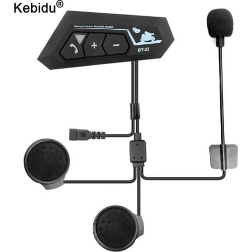 Wireless Bluetooth 5.0 Motor Helmet Headset Handsfree Stereo Earphone Motorcycle Headphones MP3 Speaker Waterproof with Mic