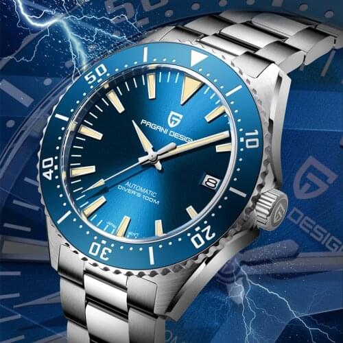 PAGANI DESIGN Luxury Wrist Watch 42MM Men sports Mechanical Watches 100M Waterproof Stainless Steel Automatic Clock Montre Homme