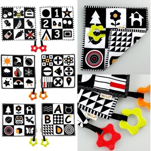 Baby Appease Towel with Ringing Paper Teether Newborn Bibs Soother Soothing Toy Educational Learning Towel Shower Gifts