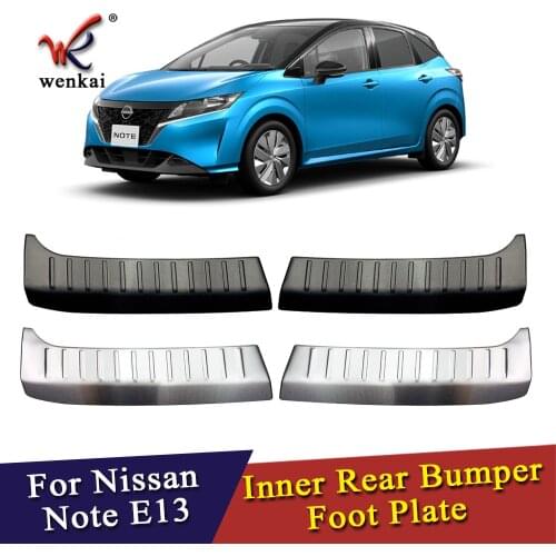 For 2021 Nissan Note E13 Inner Rear Bumper Foot Scuff Plate Guard Molding Garnish