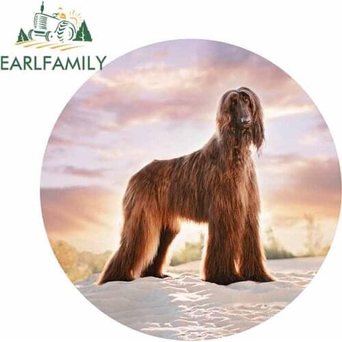 EARLFAMILY 13cm x 13cm Hound Dog Car Stickers Rear windshield Decal Vinyl Laptop Skateboard Luggage Sticker Graphic