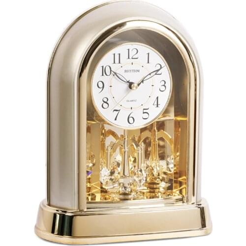 RHYTHM Brand European classical Table Clock living room office mute modern fashion desk clock creative decoration 4SG696