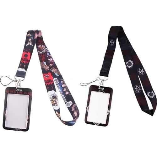 JF304 Supernatural Key Lanyard Car Keychain ID Card Passport Gym Cell Phone Badge Key Ring Holder Jewelry Fans Gifts