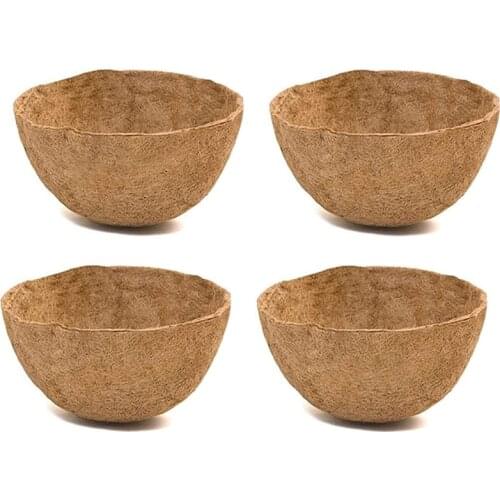 Coco Liners for Planters 14 Inch,4PCS Circle Replacement Plant Basket Liners Coco Fiber Liner for Hanging Basket