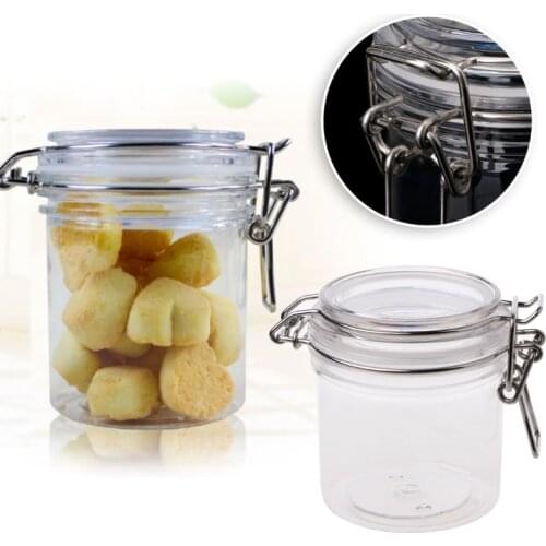 PETP Storage Container Food Storage Milk Powder Box Clamp Lid Air Tight Sealed Locking Jar Kitchen