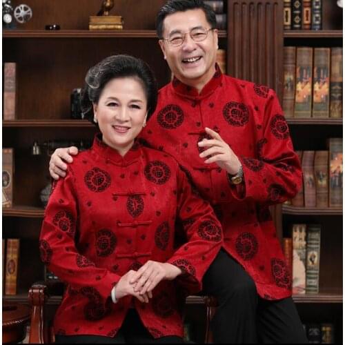 Spring autumn winter Middle and old aged Couple Tang suits men blazer male Cotton aphid jaqueta masculina coats mens jacket