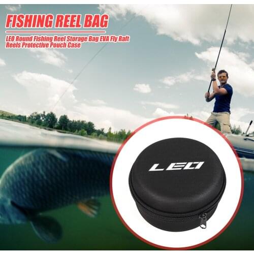Round Fishing Reel Storage Bag EVA Raft Reels Carry Outdoor Portable Easy Fishing Carrying Protective Pouch Case for LEO
