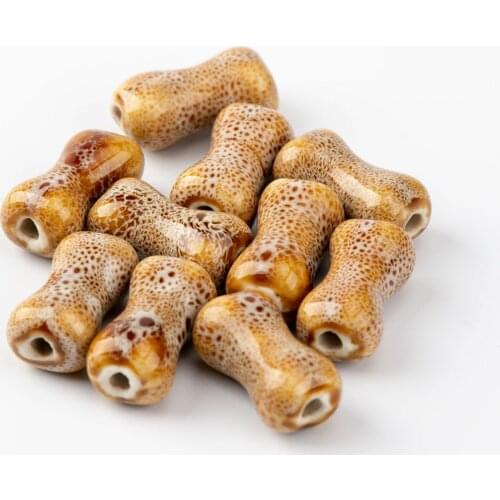 Bone Shape DIY Ceramic beads handmade round Specail Ceramic Beads #A226B