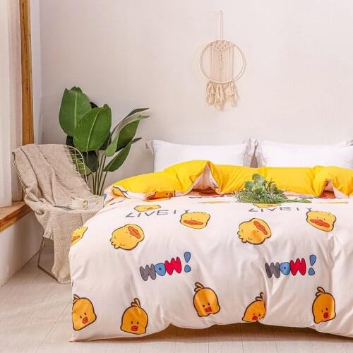 Little yellow duck/bedding100%cotton single quilt cover,home cotton bed cover quilt cover/pillow cover/single double quilt cover