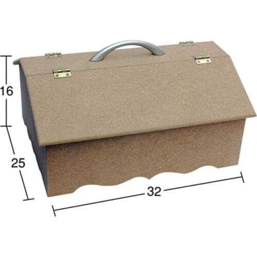 KU306 Metal Sewing Box With Handle, Wood Painting Mdf Box