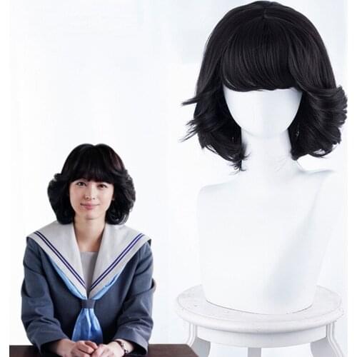 My brother is Akasaka Riko, natural black pear flower roll and shoulder hair cosplay wig