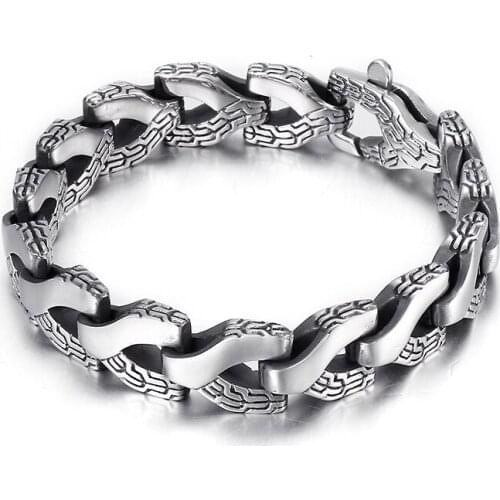HAOLYNJOY 14mm Totem Warrior Bracelet Arrow Accessories Mens Stainless Steel Bracelets Jewelry