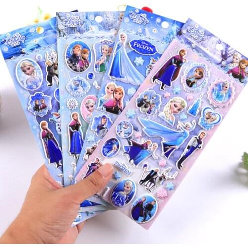 1 piece Disney Sticker Toys Disney Frozen Minnie Sofia Princess Disney Princess Little Pony Cartoon Stickers Toys Girls Stickers