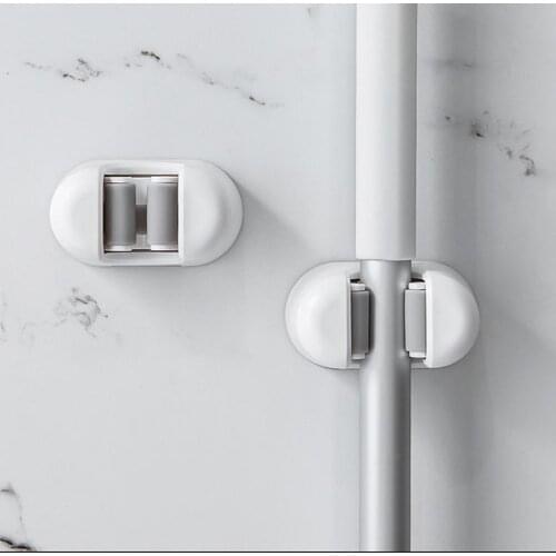 1 Piece Wall Mounted Mop Organizer High Quality Bathroom Hooks Holder Home Storage Rack Brush Broom Hanger Hanging Pipe Hooks