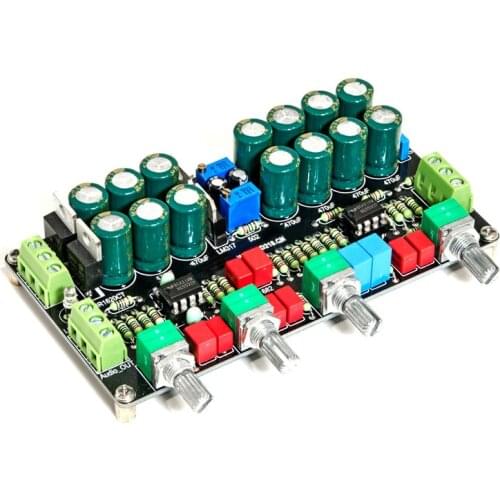 NE5532 3-channel High Middle Bass Negative Feedback Tone Board AC12-22V 96DB