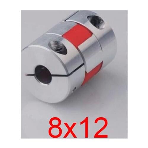 New 8x12 8mm 12mm aluminium flexible shaft Jaw spider Plum Coupling servo motor rolling ball screw coupler CNC Encoders D25 L30