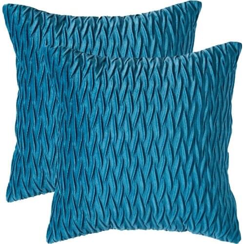 New Throw Pillow Covers Decorative Striped Velvet Throw Pillow Cases for Living Room Sofa Farmhouse Home Decor, 18 x 18 Inch